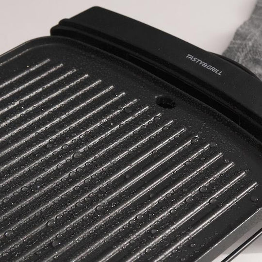Cecotec Tabletop Electric Grill Aluminium Smooth and Ribbed Plate 2150W with Adjustable Thermostat 45cmx25cmcm