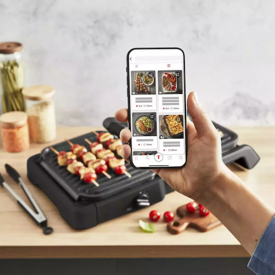 Tefal Gc Επιτραπέζια Ηλεκτρική Ψησταριά Σχάρας 2100W με Καπάκι