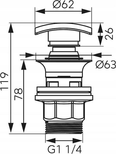 Ferro Kupfer Siphon Spülbecken Schwarz