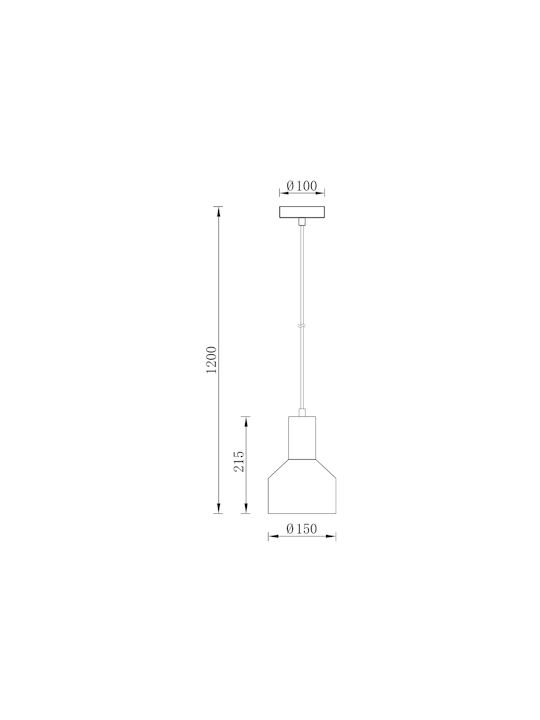 Braytron Κρεμαστό Φωτιστικό Μαύρο LED 15x15εκ.