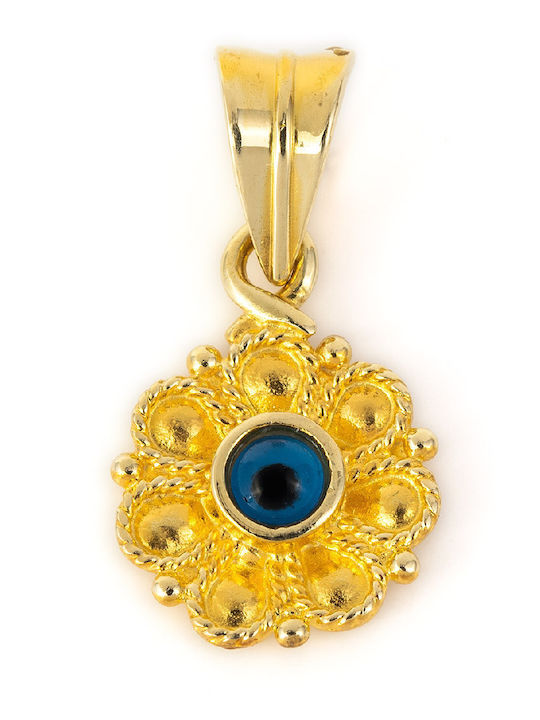 George Art Jewels Halskette Rosette aus Gold 14K Blau