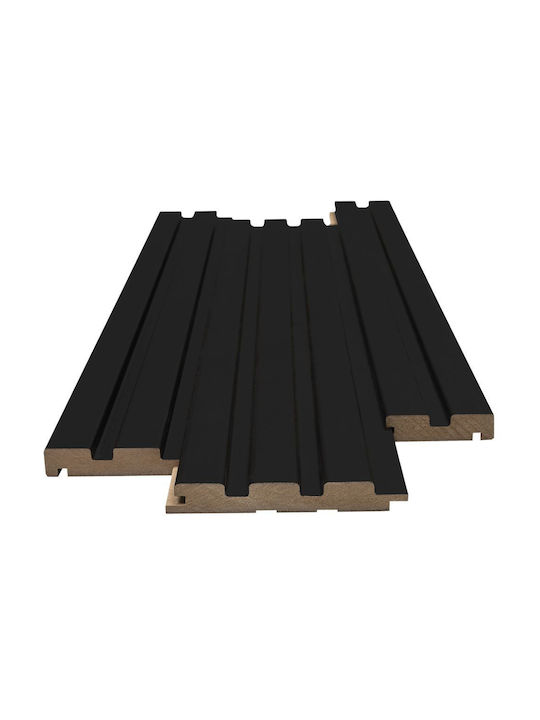 3D Wandpaneele aus PVC mit Kleber Schwarz