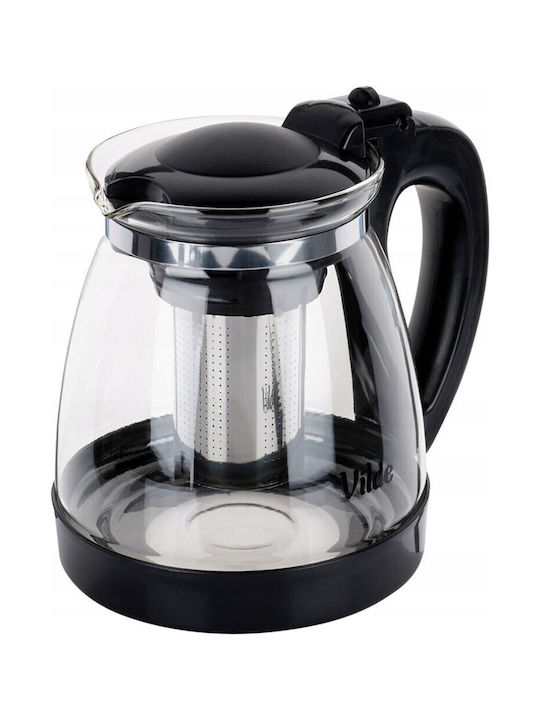 Vilde Τσαγιέρα με Φίλτρο Γυάλινη Διάφανη 2000ml