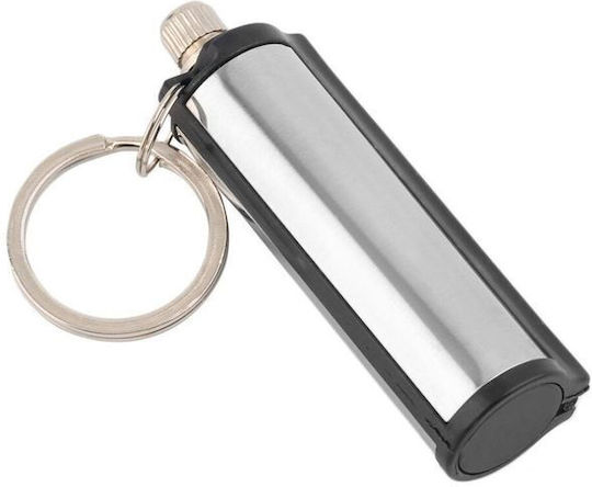Chibrit Reîncărcabil Zola Rezistent la Intemperii Oțel 6.4x1.9 Cm Gri