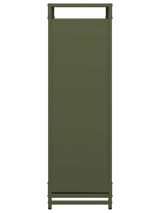 vidaXL Inox Ράφι Αποθήκευσης Ξύλων 90x28x90cm Πράσινο