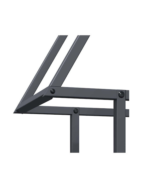 vidaXL Inox Ράφι Αποθήκευσης Ξύλων 50x25x60cm Γκρι