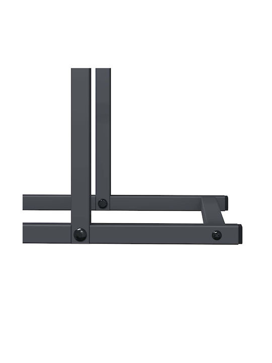 vidaXL Inox Ράφι Αποθήκευσης Ξύλων 50x25x60cm Γκρι