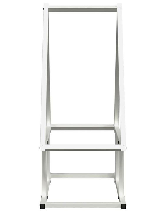 vidaXL Inox Ράφι Αποθήκευσης Ξύλων 50x25x60cm Λευκό