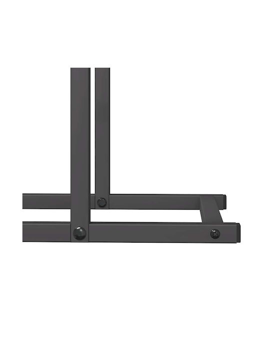vidaXL Inox Ράφι Αποθήκευσης Ξύλων 50x25x60cm Μαύρο