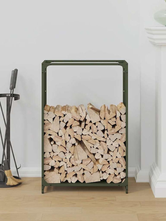vidaXL Brennholz Inox Regal Holzlagerung 60x28x90cm