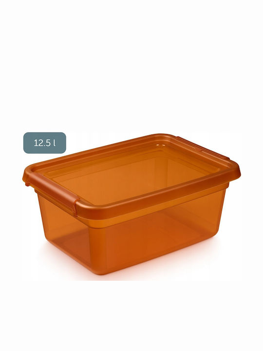 Moxom Plastic Storage Box with Lid Transparent 12.5lt 1pcs