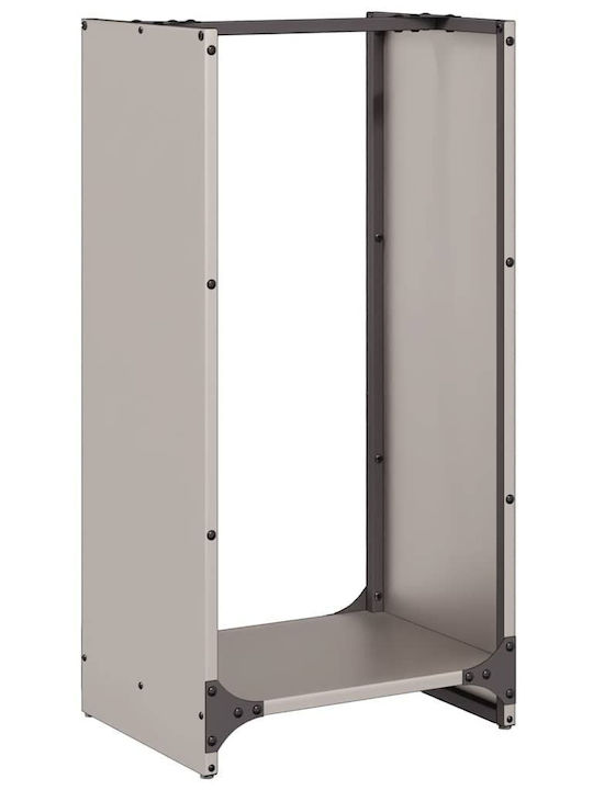 vidaXL Inox Ράφι Αποθήκευσης Ξύλων 40x30x80cm Ασημί