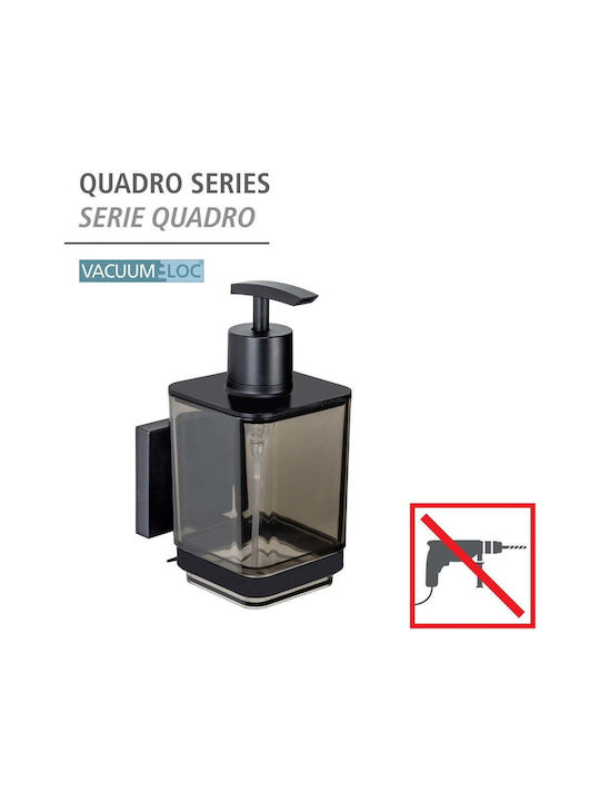 Wenko Επιτοίχιο Dispenser Πλαστικό Μαύρο 340ml