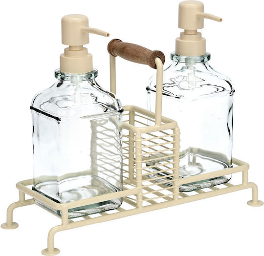 Estia Allure Dispenser Bucătărie Metalic cu Suport pentru Burete 300ml Estia Allure Dispenser Bucătărie Metalic cu Suport pentru Burete 300ml
