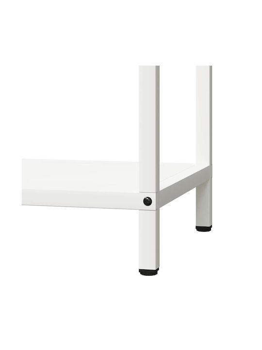 vidaXL Inox Ράφι Αποθήκευσης Ξύλων 40x25x60cm Λευκό