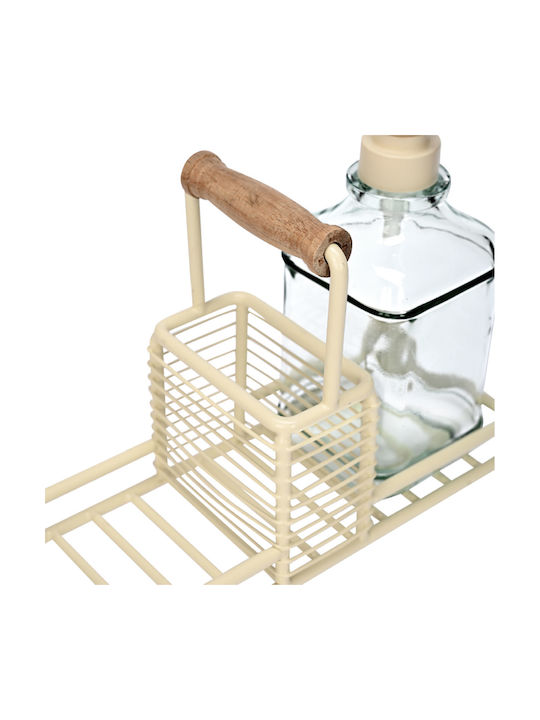 Estia Allure Dispenser Kitchen Metallic with Sponge Holder Ecru 300ml
