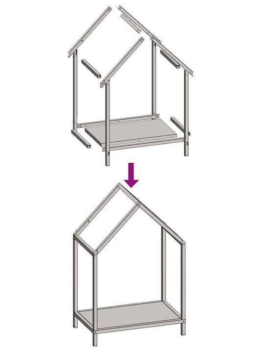vidaXL Дърва за огрев Inox Рафт Съхранение на Дърва 40x25x60см Зелен