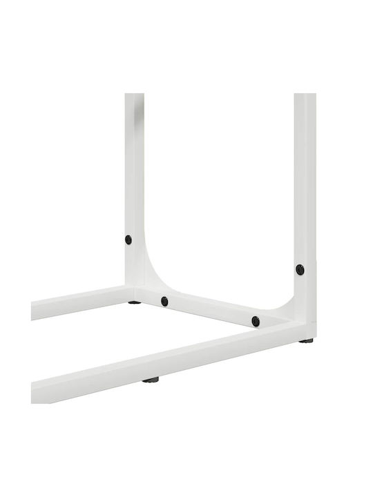 vidaXL Inox Ράφι Αποθήκευσης Ξύλων 60x25x100cm Λευκό