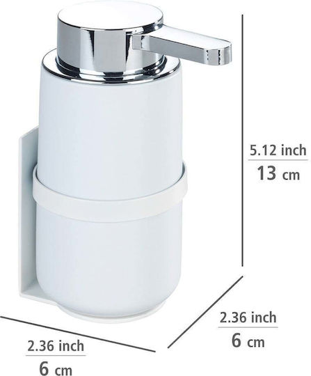 Wenko Επιτοίχιο Dispenser Κεραμικό Λευκό 250ml