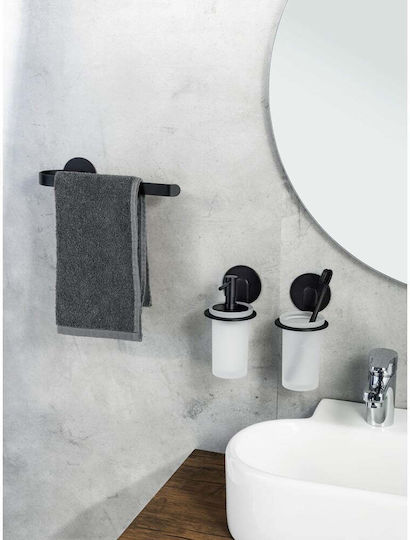 Wenko Dispenser Γυάλινο Μαύρο 150ml