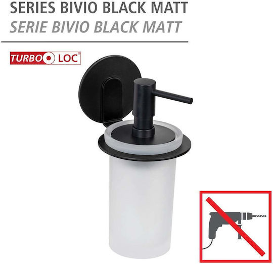 Wenko Dispenser Γυάλινο Μαύρο 150ml