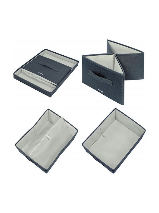 Leitz Fabric Storage Box with Lid Gray 28.5x38x20cm 2pcs