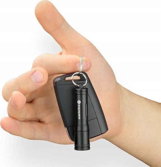 everActive Keychain Flashlight LED IPX4 with Maximum Brightness 100lm Black