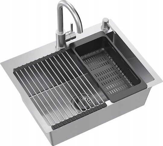 Quadron Chiuvetă încastrată din granit sintetic M58xL45cm Negru