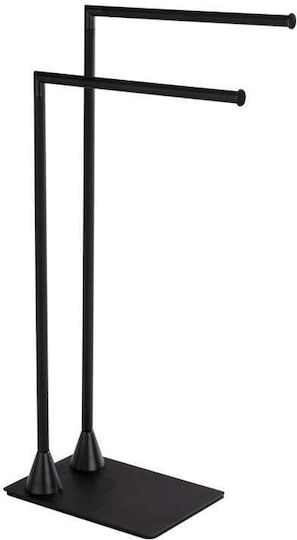 Wenko Single Wall-Mounted Bathroom Freestanding Towel Rack ​20x20cm Black