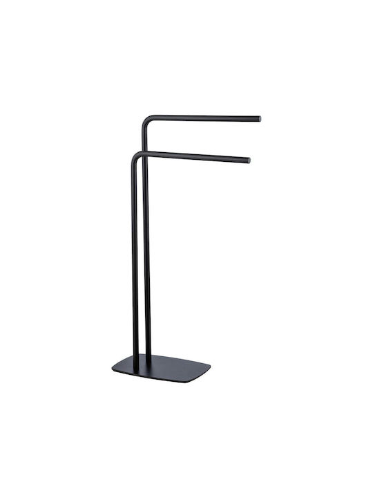 Wenko Bathroom Hook Wall-Mounted Single Towel Rack 81.5x200cm Inox Black