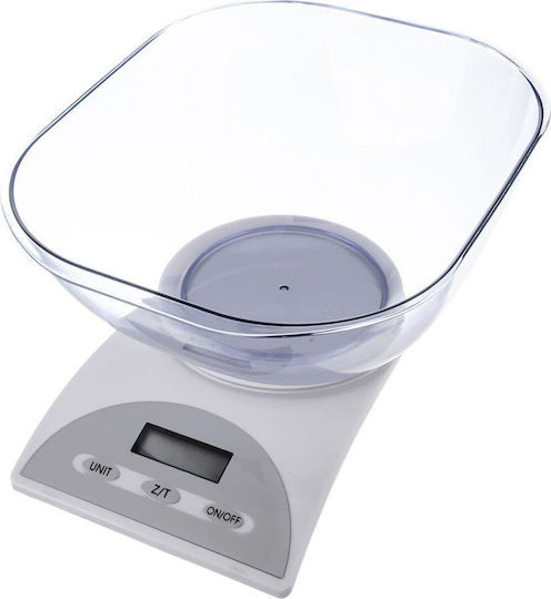 Orion Ψηφιακή Ζυγαριά Κουζίνας με Κάδο έως 5kg Ασημί