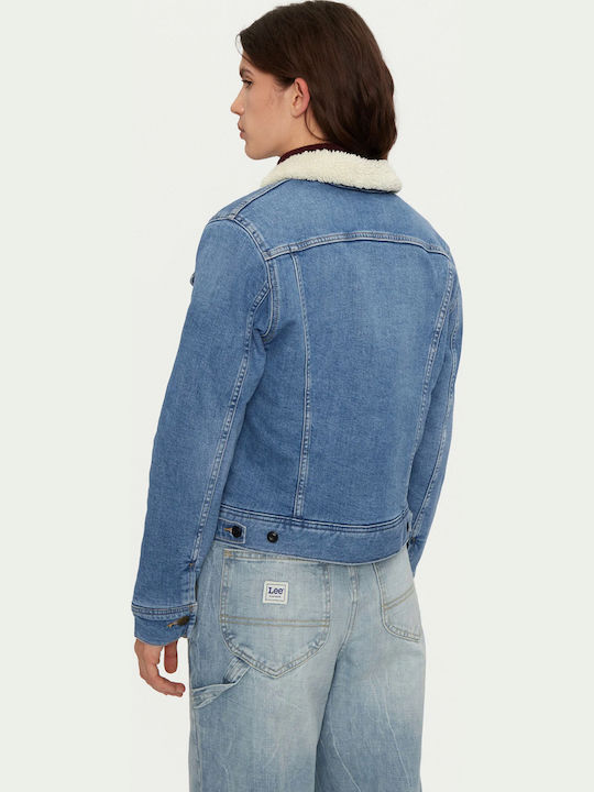 Scurtă Jachetă de femei din denim Albastru