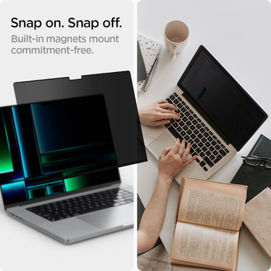 Spigen Sgp Schutzglas Safeview Privacy 9H Glas.tr Slim 1 Pack Apple MacBook Pro 16" M4 2024/M3 2023 M2 2023/M1 2021 Afl06157