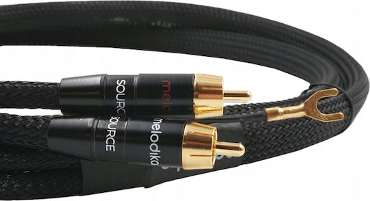 Melodika Кабел 2x RCA мъжки - 2x RCA мъжки 3м MDPHD30