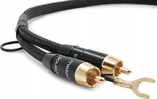 Melodika Кабел 2x RCA мъжки - 2x RCA мъжки 2м MDPHD20