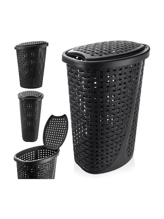 Orion Coș De Rufe Din Plastic 45lt Cu Capac 41x32x61cm Negru
