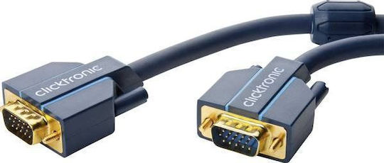 Clicktronic Кабел VGA мъжки - VGA мъжки Син 3м