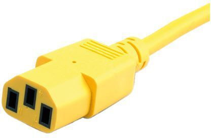 Roline IEC C13 / IEC C14 - IEC C13 / IEC C14 Кабел 1.8м Жълт (19.08.1521-25)