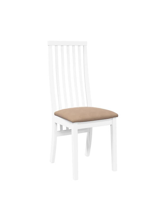 Dining Room Wooden Chair White 41x48.5x101cm 2pcs