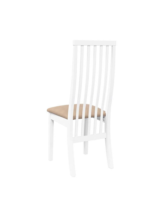 Dining Room Wooden Chair White 41x48.5x101cm 2pcs