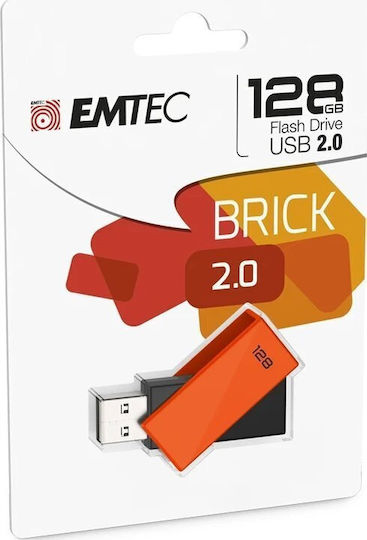 Emtec Brick 128GB USB 2.0 Стик Черен