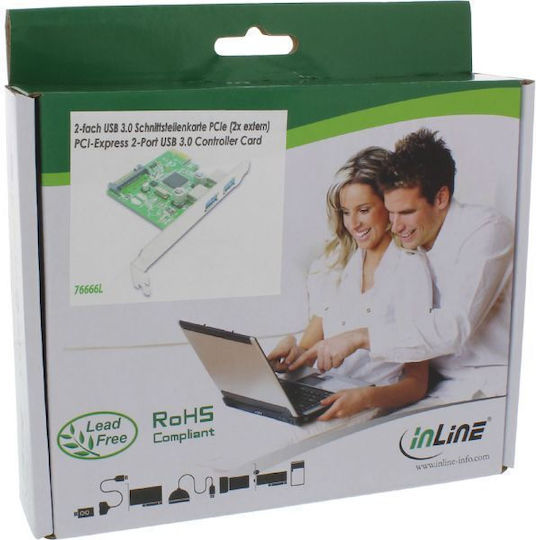 InLine Κάρτα PCIe σε θύρα USB 3.0 / SATA / USB 2.0 / RAID / USB 3.2