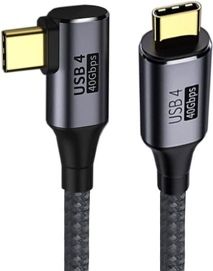 PremiumCord Cablu Video USB 4 USB-C Masculin - Thunderbolt 3 / USB-C 240W PD Negru 1.2m