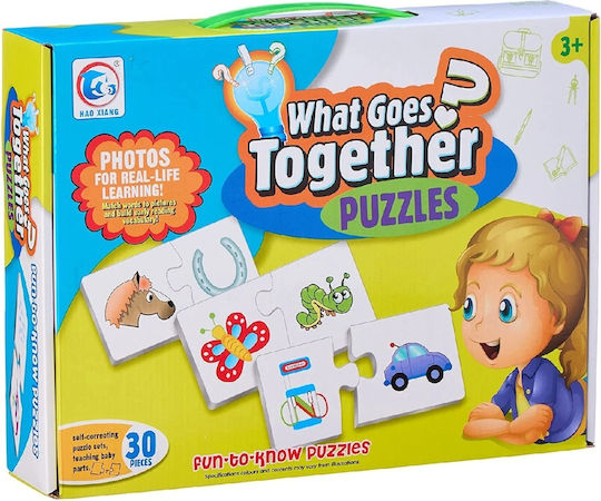 Puzzle Educațional de Potrivire a Imaginilor 30 Piese Copii 3 Ani+ 28.5 X 21 Cm Multicolor