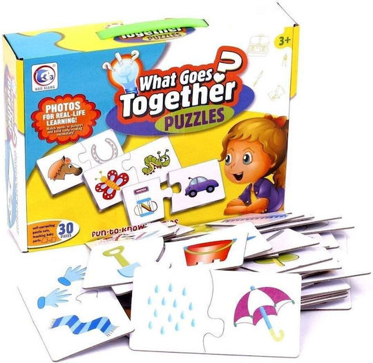 Puzzle Educațional de Potrivire a Imaginilor 30 Piese Copii 3 Ani+ 28.5 X 21 Cm Multicolor