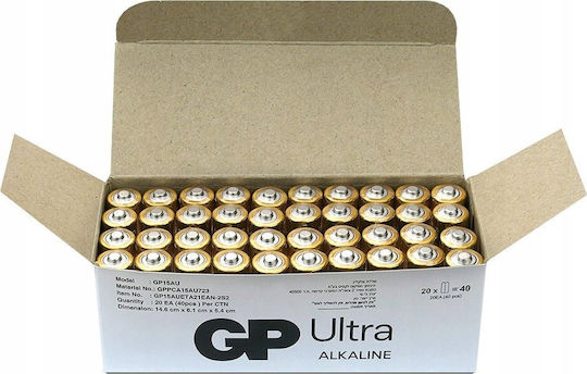 Genius Pack Alkaline Batteries AA 1.5V 40pcs
