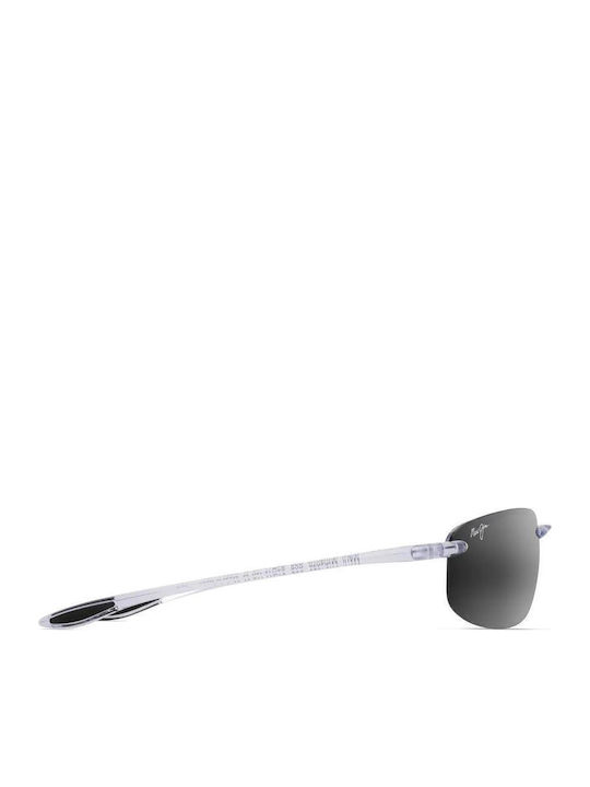 Maui Jim Ho'okipa Unisex Sunglasses with Silver Plastic Frame and Silver Polarized Mirror Lens 407-05
