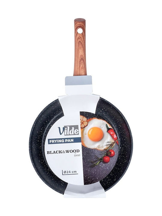 Vilde Non-Stick Pan Interior Coating Granite Granitica 24cm Black
