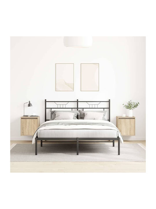 Wooden Sonoma Oak Bedside Tables 2 Pieces 38x34x40cm
