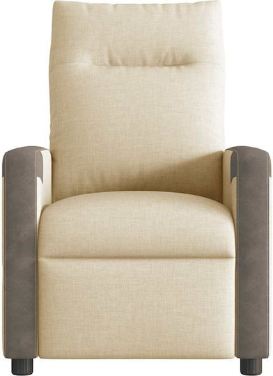 Relax Armchair Massage with Footstool Cream 50x54x100cm